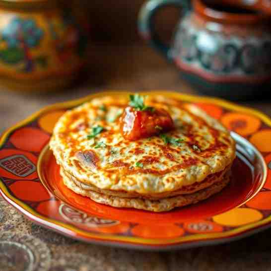 Nepali Chatamari - Easy Rice Pancake Recipe